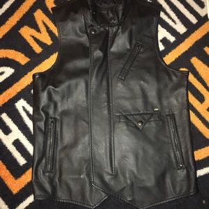 Obey faux leather vest. Sample.